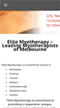 Mobile Screenshot of elitemyotherapy.com.au