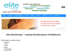 Tablet Screenshot of elitemyotherapy.com.au
